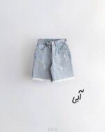 شلوارک جین دخترانه آبی