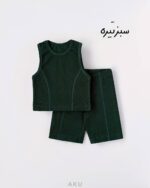 تاپ شلوارک کبریتی تیره