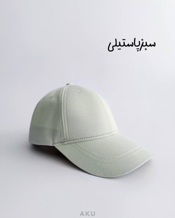 کلاه لبه دار ساده سبز پاستیلی