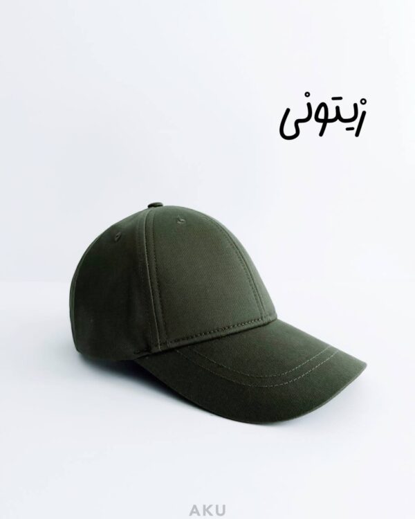 کلاه لبه دار ساده زیتونی