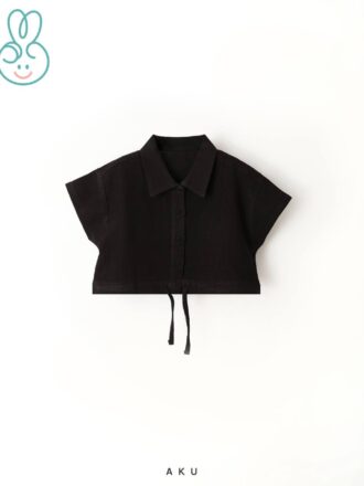 کراپ مشکی لینن