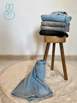 شلوار جین نیم بگ کمرکش