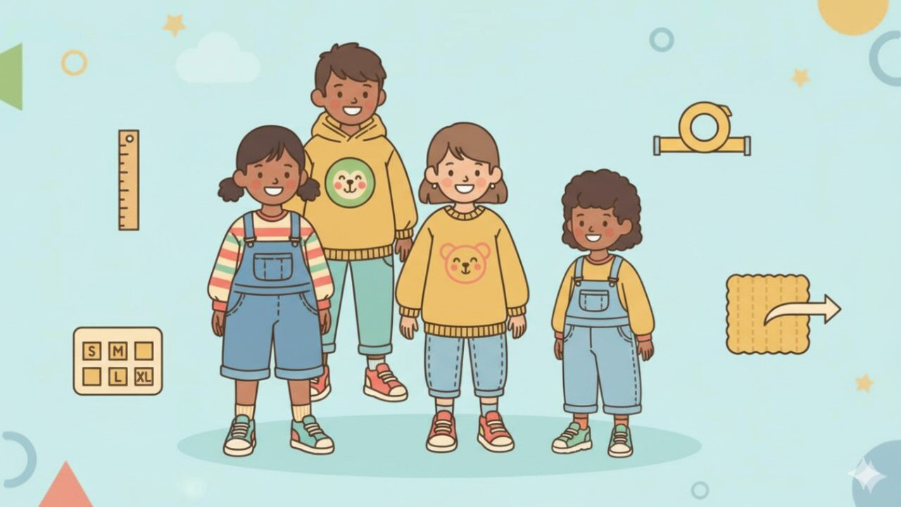 توجه به سایزبندی برای خرید لباس کودک در حال رشد سایزبندی برای خرید لباس کودک در حال رشد