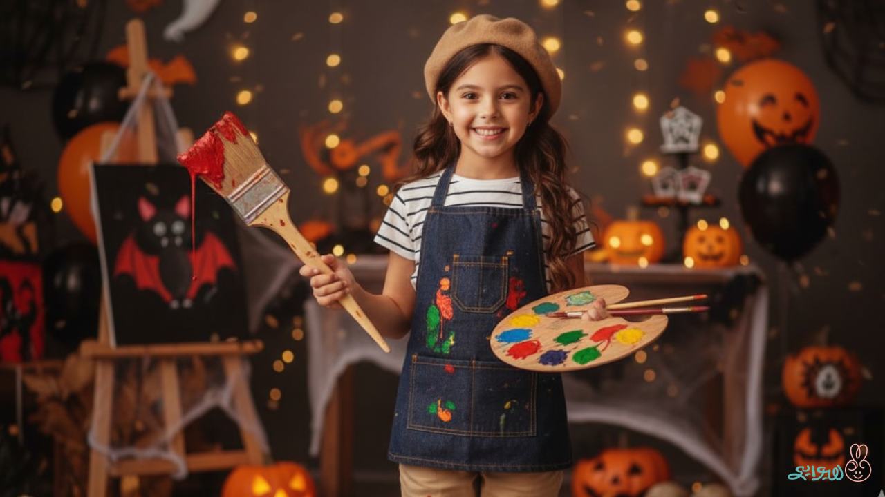 لباس هنرمند یا نقاش لباس هالوین دخترانه هنرمند یا نقاش