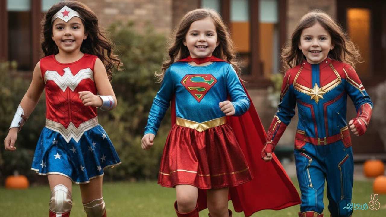 لباس ابرقهرمانهای دختر لباس هالوین ابرقهرمانهای دختر