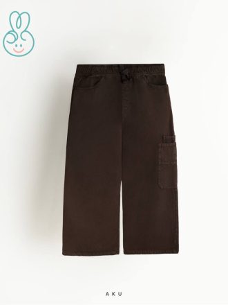 شلوار کتان بگ بچگانه بغل جیبدار آکو AKU