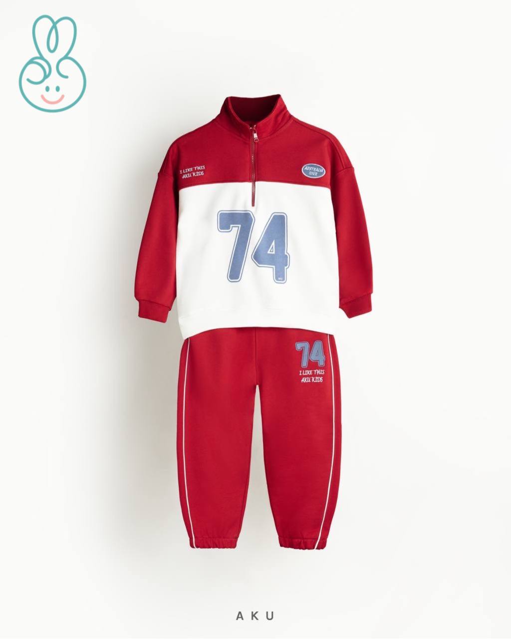 قیمت خرید ِت بلوز نیم زیپ و شلوار سِت بلوز نیم زیپ و شلوار بچگانه برند آکو AKU