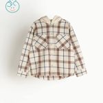 پیراهن کلاهدار چهارخونه بچگانه برند آکو AKU