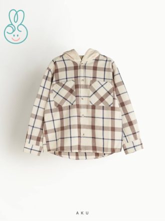 پیراهن کلاهدار چهارخونه بچگانه برند آکو AKU