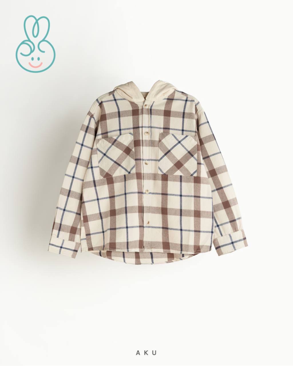 قیمت خرید پیراهن کلاهدار چهارخونه پیراهن کلاهدار چهارخونه بچگانه برند آکو AKU