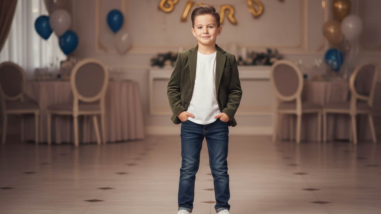 کت تک مجلسی با شلوار جین یا کارگو کت تک مجلسی با شلوار جین یا کارگو برای لباس مجلسی پسرانه