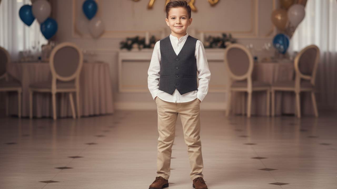 ست جلیقه و شلوار کتان یا فاستونی ست جلیقه و شلوار کتان یا فاستونی لباس مجلسی پسرانه