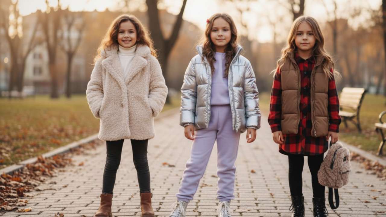 پوشاک لایهای بیرونی دخترانه برای پاییز پوشاک لایهای بیرونی (پالتو و کاپشن)