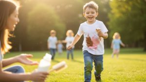 پاک کردن لکه شکلات و بستنی از روی لباس پسرانه